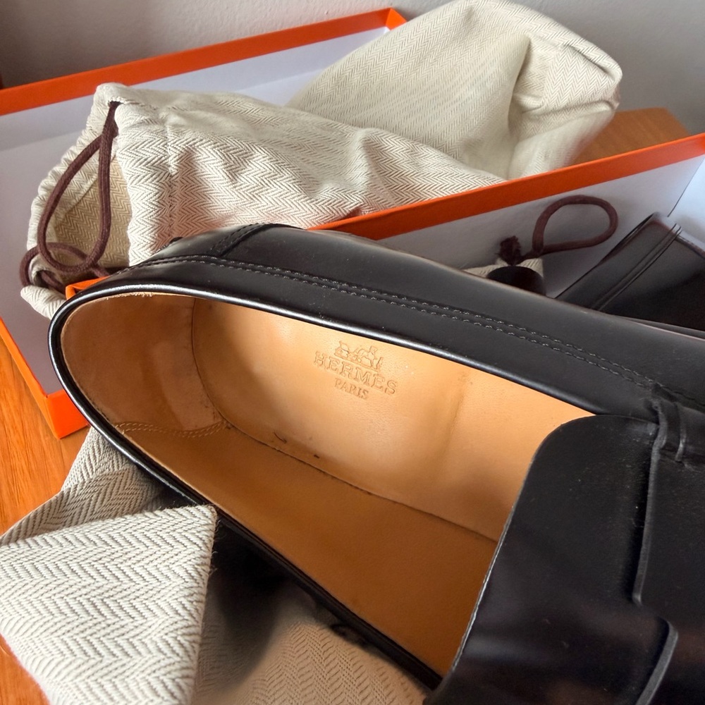 Classic Black Leather Loafers - Picture 8 of 10